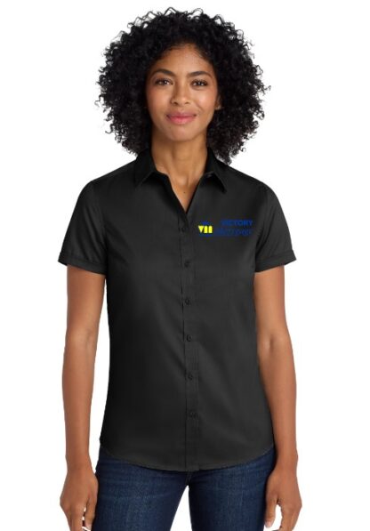 Port Authority® Women's Short Sleeve SuperPro™ Twill Shirt